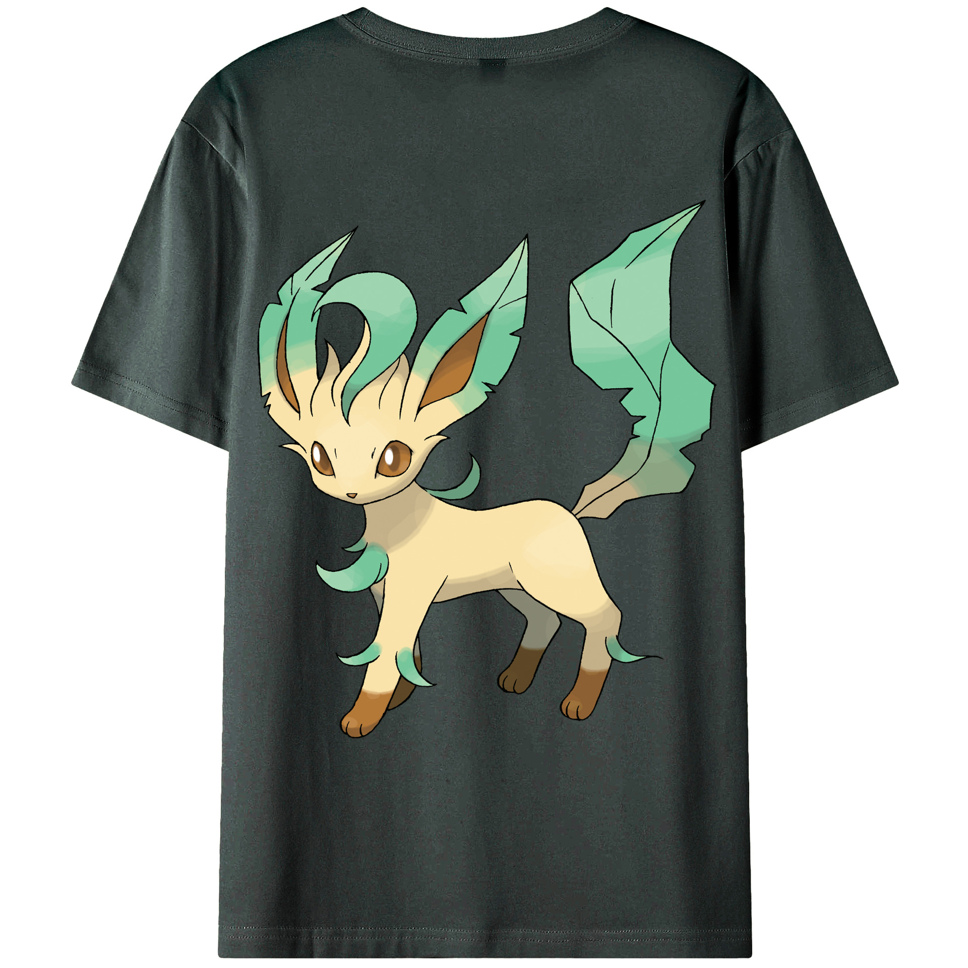 （画像用） ポケットモンスター Pokémon 綿100％ メンズ半袖Tシャツ（バックプリント） 通気性